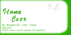 ilona cser business card